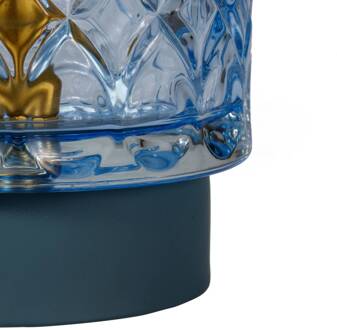 Chic Glamour E14-LED batterij blauw metaal