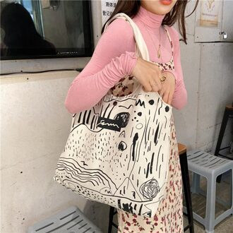 Chic Illustratie Boodschappentas Tutorial Tassen Mode En Mooie Voor Jonge Mensen Schoudertas Student Zak 3