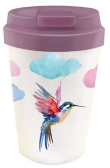 Chic.Mic BioLoco eco drinkbeker Watercolor bird 350 ML Multi color