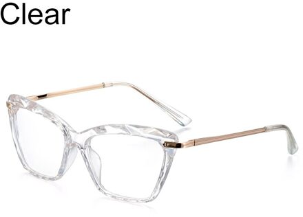 Chic Vlinder Brillen Frame Voor Vrouwen Crystal Cutting Oppervlak Optische Eyewear Frame Kan Worden Uitgerust Met Bijziendheid Bril doorzichtig