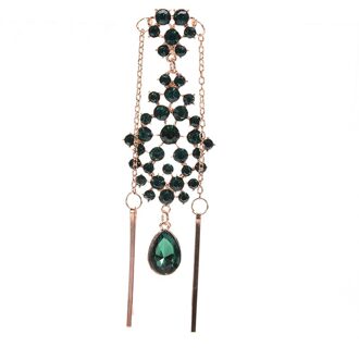 Chic Vrouwen Lady Elastische Crystal Rhinestone Head Chain Sieraden Hoofdband Haarband Haarband Accessoires Goud-kleur