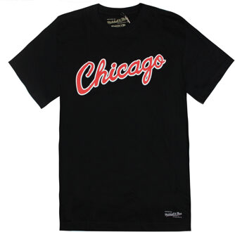 Chicago Bulls Woordmerk Heren T-shirt Zwart - S