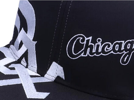 Chicago white sox big text mlb vintage /grey snapback Zwart - One size