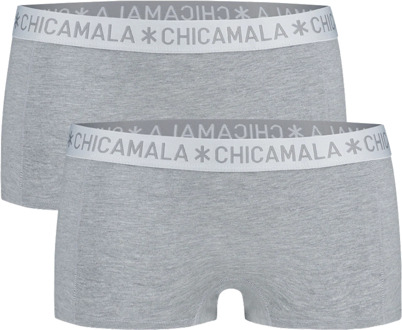 Chicamala Dames - 2-Pack Basic Boxershorts - Grijs - L