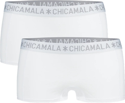 Chicamala Dames - 2-Pack Basic Boxershorts - Wit - M