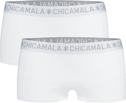 Chicamala Dames - 2-Pack Basic Boxershorts - Wit - S