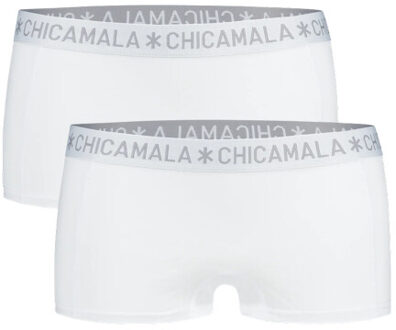 Chicamala Dames - 2-Pack Basic Boxershorts - Wit - XL