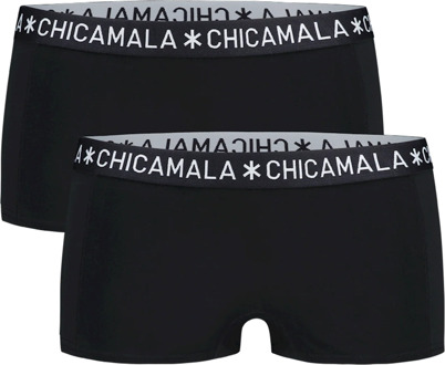 Chicamala Dames - 2-Pack Basic Boxershorts - Zwart - L