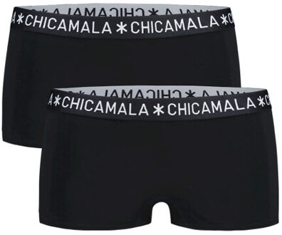 Chicamala Dames - 2-Pack Basic Boxershorts - Zwart - L