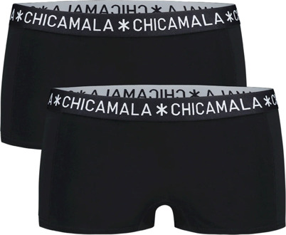 Chicamala Dames - 2-Pack Basic Boxershorts - Zwart - M