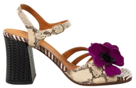 Chie Mihara Hoge hak sandalen met slangenprint Chie Mihara , Multicolor , Dames - 36 EU