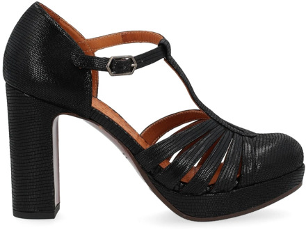 Chie Mihara Zwarte leren schoen met uitsnijding Chie Mihara , Black , Dames - 38 1/2 Eu,38 EU