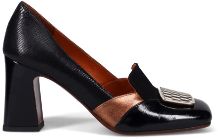 Chie Mihara Zwarte platte schoenen met geometrische print Chie Mihara , Black , Dames - 38 EU