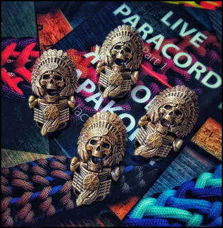 Chief Paracord Pendant Bracelet Handmade Brass Horseshoe Buckle D-shaped Buckle