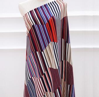 Chiffon Print Materiaal Seersucker Poly DIY Naaien Stof voor Jurk Blouse Sjaal Broek Gekwalificeerde 12