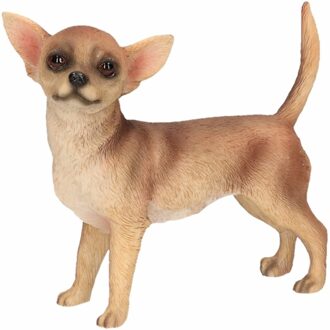 Chihuahua beeldje - staand - honden beeld - 10 cm - polystone Multi