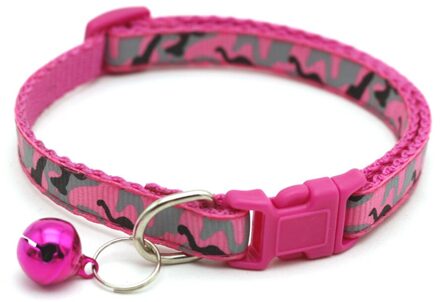 Chihuahua Katten Kleine Hond Kraag Camouflage Huisdier Kraag Verstelbare Gesp Halsbanden Anti-verloren Kat Puppy Dierbenodigdheden wijn rood