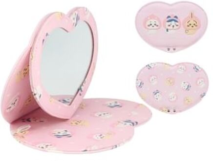 Chiikawa Heart Shaped Fabric Portable Mirror (Peach Series) 200 x 150 x 18mm