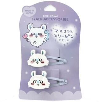 Chiikawa Mascot Hair Clip - Momonga Purple (Set of 2) 77 x 119mm