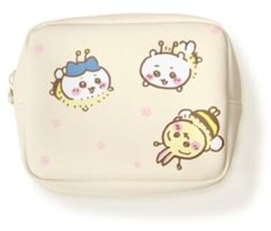 Chiikawa Zip Up Square Make up Pouch Yellow - One Size