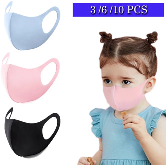 Child Face Mask Washable Earloop PM2.5 Mouth Mask Reusable Kids Face Mask Ice Silk Cotton Summer Breathable Anti-dust Respirator
