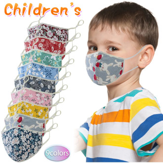 Child Floral Print mascarillas para niños Reusable Washable Adjustable Breathable Windproof mask for face Bandage fashion 2020