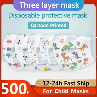 Child medical Mask Children Cartoon surgical Face Mask Mouth face Mask Boy Girl Kids Disposable Mask 24h fast shipping