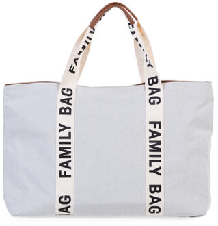 Childhome Family Bag Signature Canvas offwhite Wit