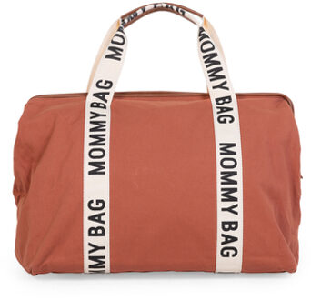 Childhome Mommy Bag Signature Canvas terracotta Rood