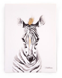 Childhome Olieverfschilderij 30x40 cm zebra