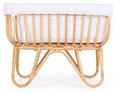 Childhome Wieg Met Matras Rechthoekig 90x50 Cm Rattan