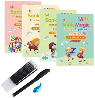 Children Copybook Set Practical Reusable Writing Tool Toys for Children Montessori Simple Letter Hand Writting Training Tool
