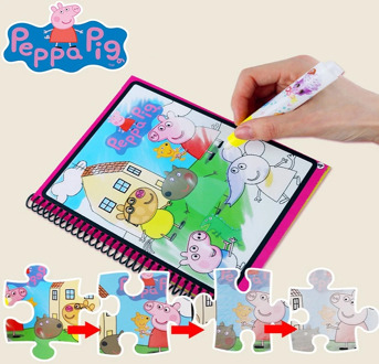 Children Cute Cartoon Magic Water Color Book Peppa Pig Hand-painted Graffiti Drawing Books Kid Educational Learning Painting Toy