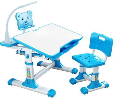 Children Desk and Chair Set Multifunctional Ergonomic Student Adjustable Writing Desk Kids Study Table Combination Desktop