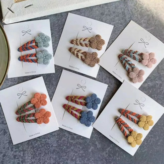 Children Do Not Hurt The Wind Hairpin Flower Hair Accessories Hair Ball Head Clip Side Clip Bangs Clip Girls Jewelry Headwear