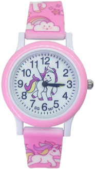 Children Fashion Cute Unicorn Cartoon Girls Boys Child Pony Clock Student Sport Kids Watch Baby Watch Baby Birthday Party Gifts
