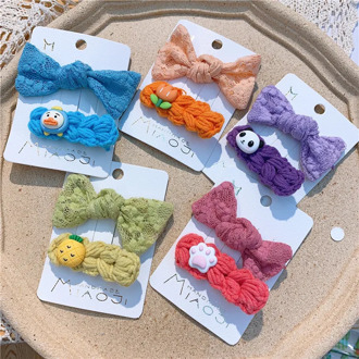 Children Hair Clips Handmade Hair Accessories Set Baby Girls Hair Pins Bb Clip Ins Hair Styling Tools Girls Headwear 2piece
