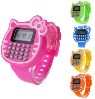 Children Kid Boy Girl Digital Watches Silicone Date Watch Can be Used as Calculator Convient for Kid Exam Wrist Watch Gift Clock