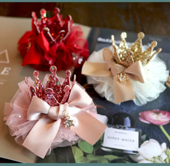 Children Kidds Girl Princess Rhinestone Crystal Lace Crown shiny star Hairpin Clip New Style Gift Decoration Accessory