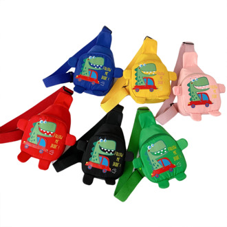 Children Kids Boys Girls Backpack Waist Mini Bag Sling Funny Cartoon Dinosaur Travel Satchel Belt Shoulder Bag Zipper Wasit Pack