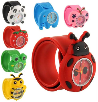 Children Kids Cartoon Snap On Cute Silicone Band Quartz Watch Gift watch Silicone children's Wrist Z8K4