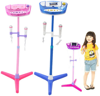 Children Kids Mic Karaoke Machine Set Adjustable Sing Toy Microphones Music Developmental Play Toys Set Gift Xmas