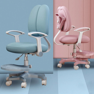 Children learn to use school chairs to write at home can adjust the lift backrest rotary package customs clearance to the door