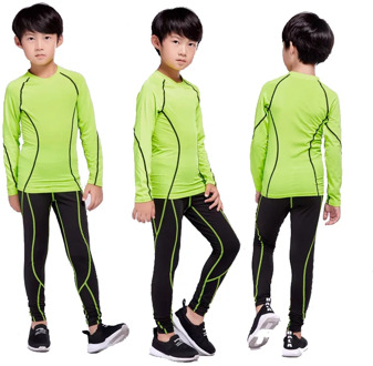 Children rashgard kit 2 piece tracksuit Children's jogging training clothes compression Children's thermal underwear base layer