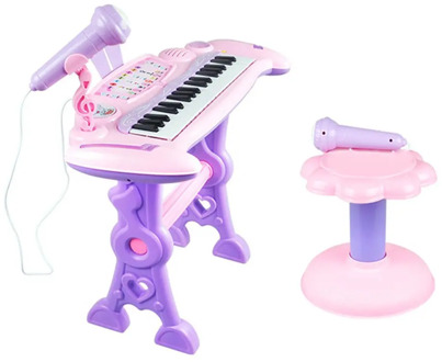 Children's 37 Key Electronic Keyboard Piano Organ Toy Set Microphone Music Play Kids Educational Toy For Birthday Gift