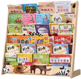 Children's Bookshelf Cartoon Solid Wood Floor Bookcase Simple Shelf Picture Book Storage Furniture For Home