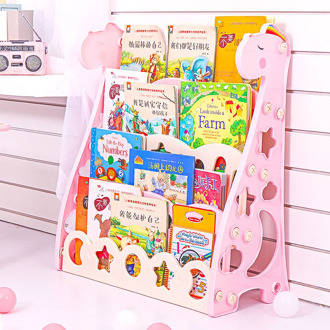 Children's Bookshelf Floor Cartoon Plastic Storage Rack Kindergarten Map Bookshelf Storage Cabinet Economic Student Bookcase