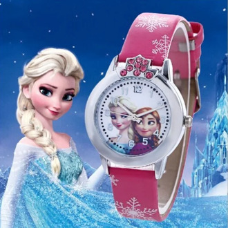 Children's Cartoon Watch Elsa Princess Kids Wrist Watches Quartz Clock For Girls Boys Gifts Child Relogios Reloj Zegarek Enfant