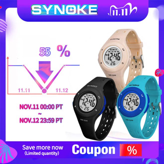 Children's Digital Watch SYNOKE Brand Kids Wrist Watch 50M Waterproof Watches Jelly Styling Clock For Kids Bady Dress Gift NEW