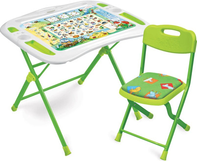 Children's furniture set Cheerful alphabet for children from 3 to 7 years old, with footrest